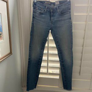 AG Women's Blue Jeans, Size 26R, The Legging Ankle